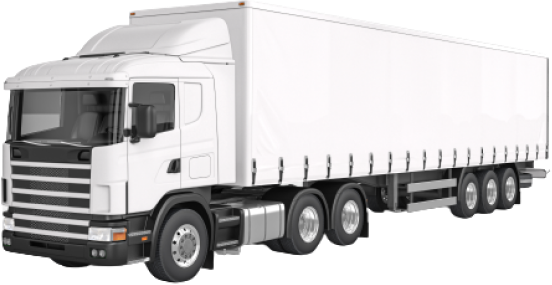 Caminhão SCANIA branco com carreta